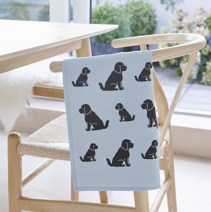 Sweet William Tea Towel - Cockapoo / Labradoodle (Black)
