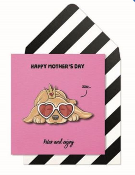 Tache Card - Mothers Day Sleeping Puppy