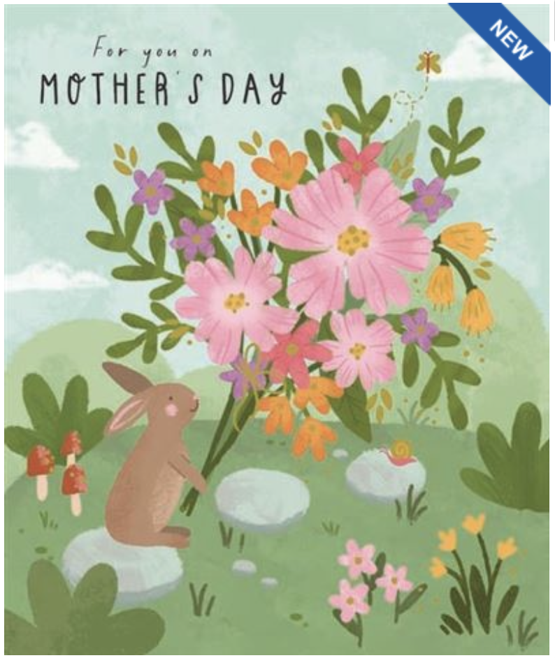 Fable Card - Bunny With Flowers