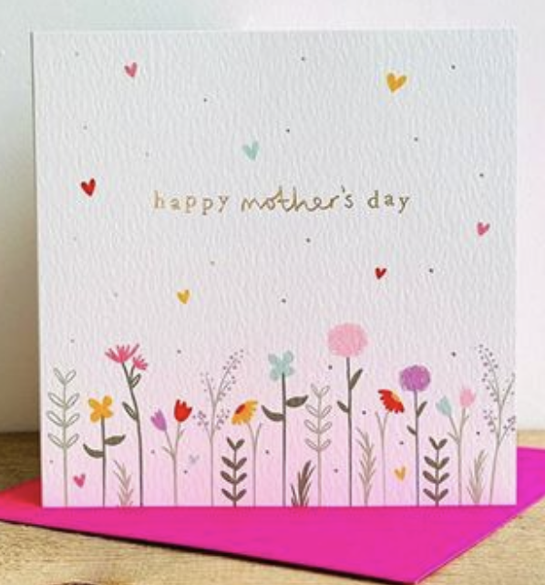 Megan Claire Card - Happy Mothers Day Flower Hearts