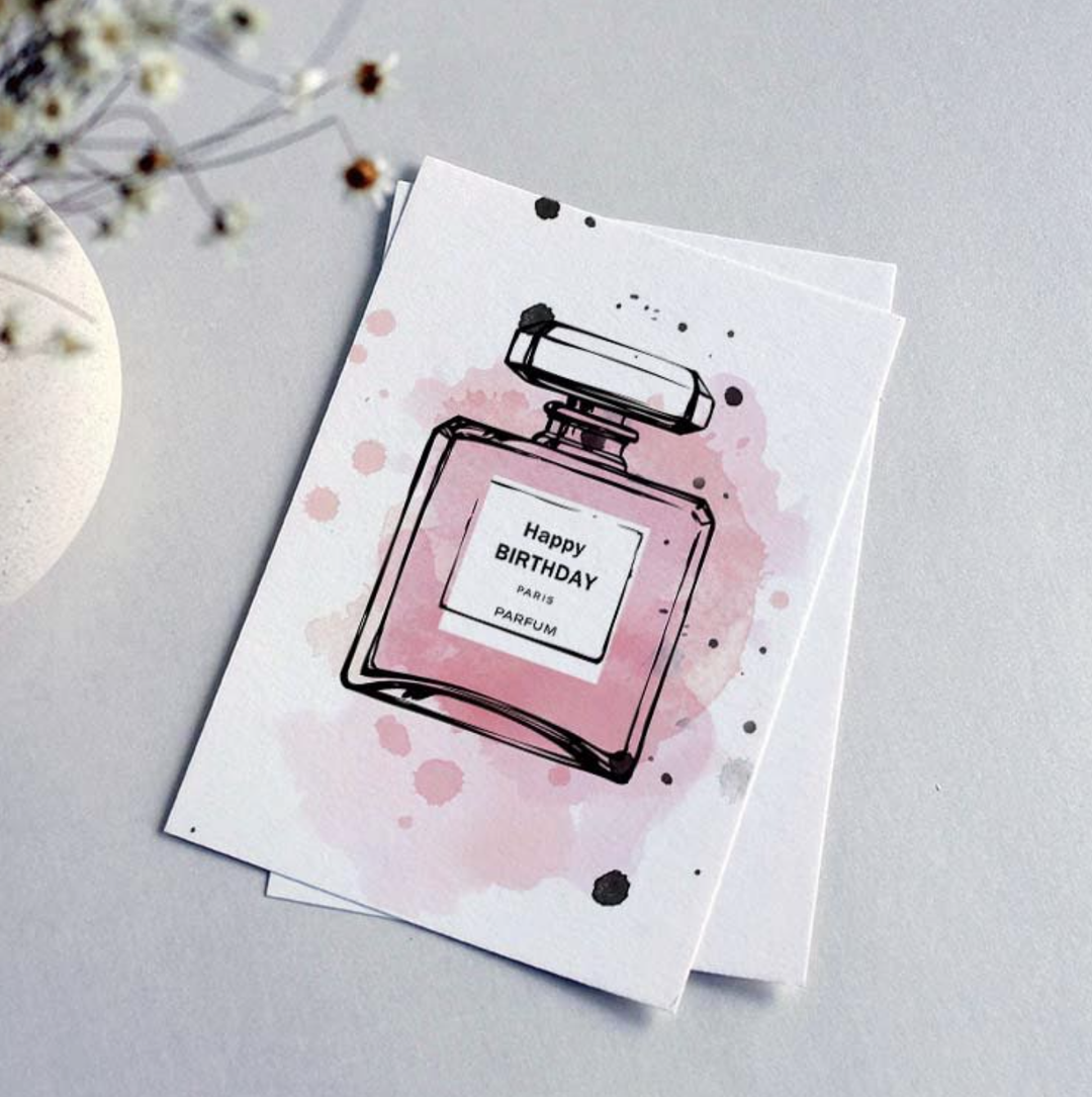 Susan Kerian Card - Pink Perfume