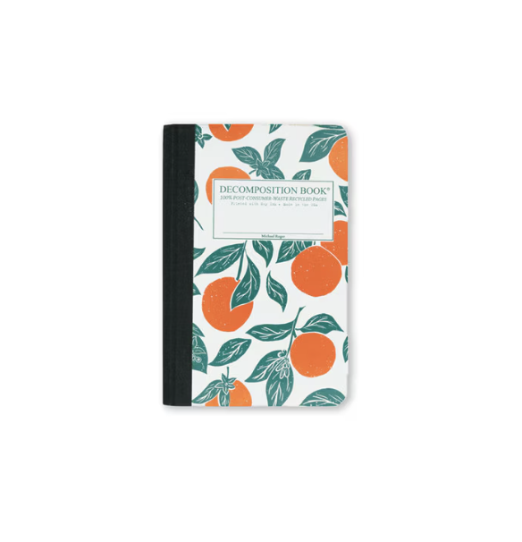 Decomposition Book - Notebook - Pocket - Ruled - Oranges