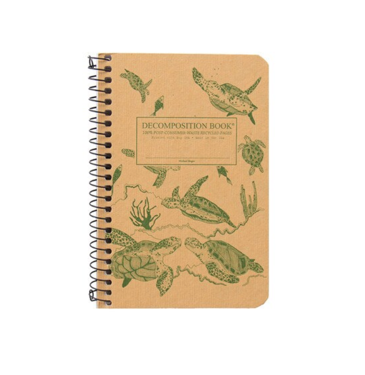 Decomposition Book - Pocket Spiral Notebook - Ruled - Green Sea Turtles
