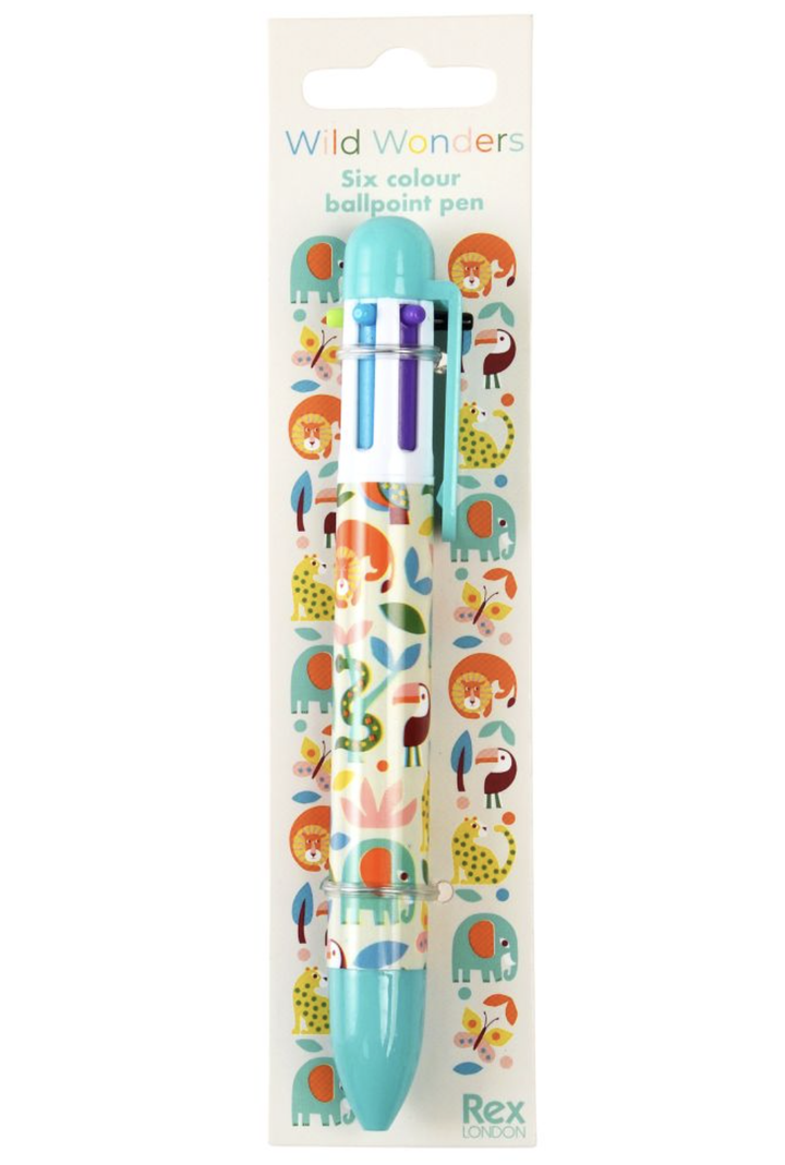 Rex London Six Colour Pen - Wild Wonders