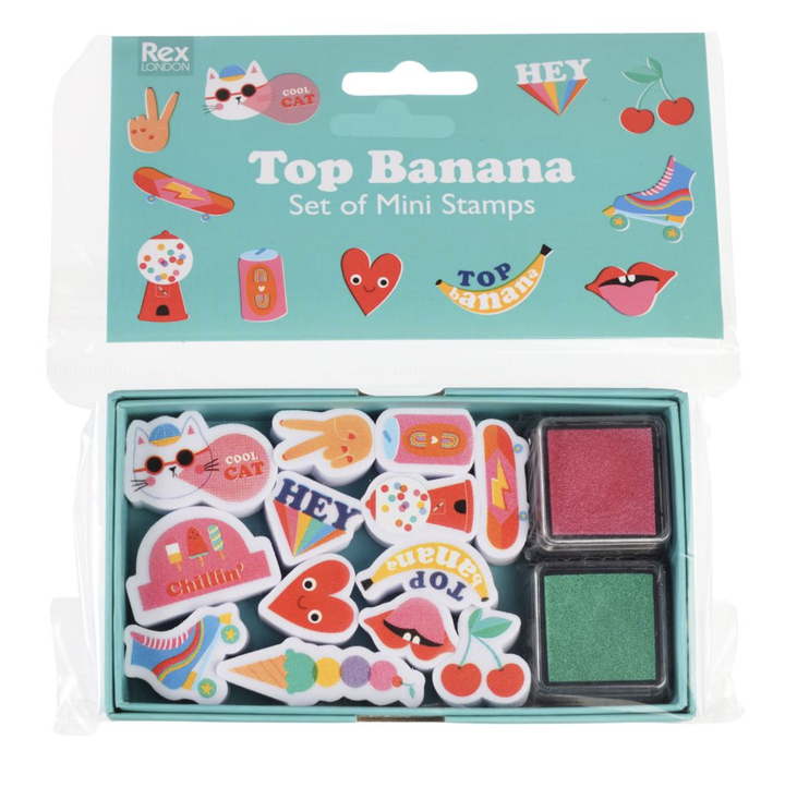 Rex London Set of Mini Stamps - Top Banana
