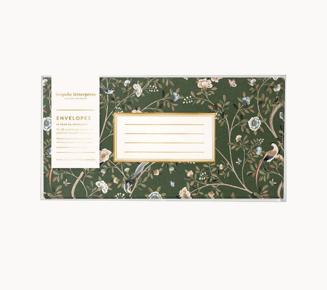 Bespoke 10 Pack DL Envelope - Camellia Tree