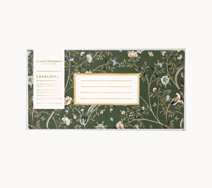 Bespoke 10 Pack DL Envelope - Camellia Tree