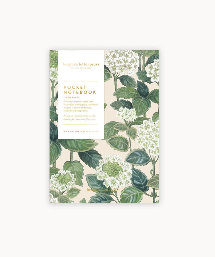 Bespoke Pocket Notebook - Hydrangea