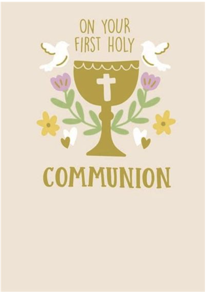 Paper Rose Card - First Communion
