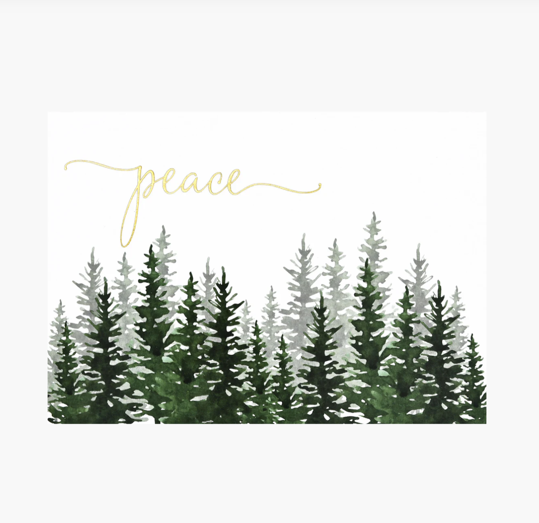 Deluxe Boxed Christmas Cards - Winter Evergreens