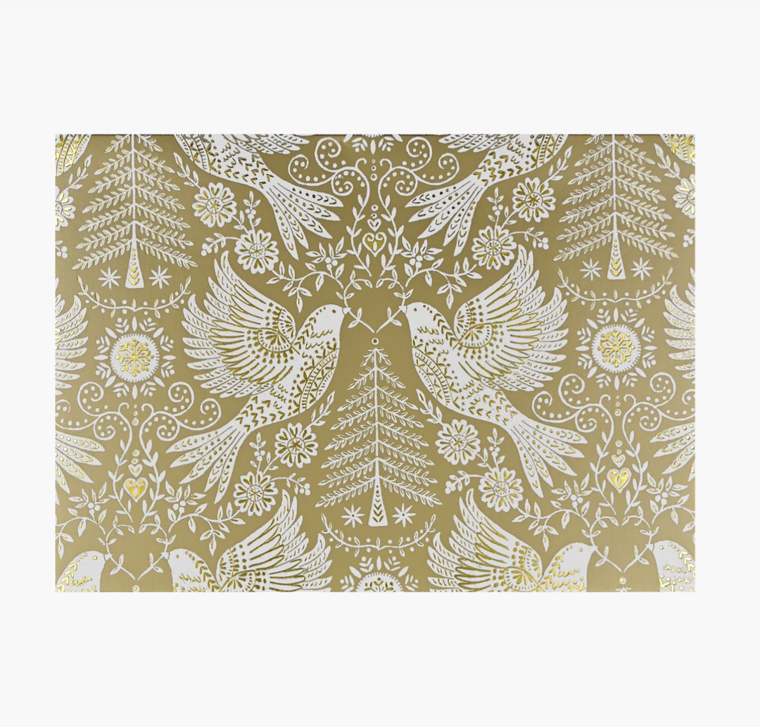 Deluxe Boxed Christmas Cards - Golden Doves