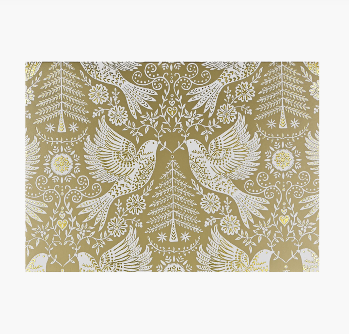 Deluxe Boxed Christmas Cards - Golden Doves