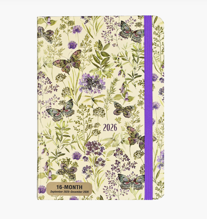2026 Weekly Diary - Amethyst Butterflies 16 Month