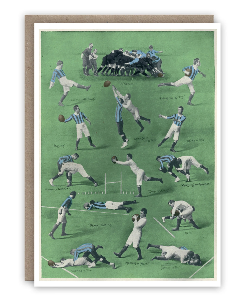 Classic Rugby Patterns The Pattern Book Card - Rugby – Paper Republic