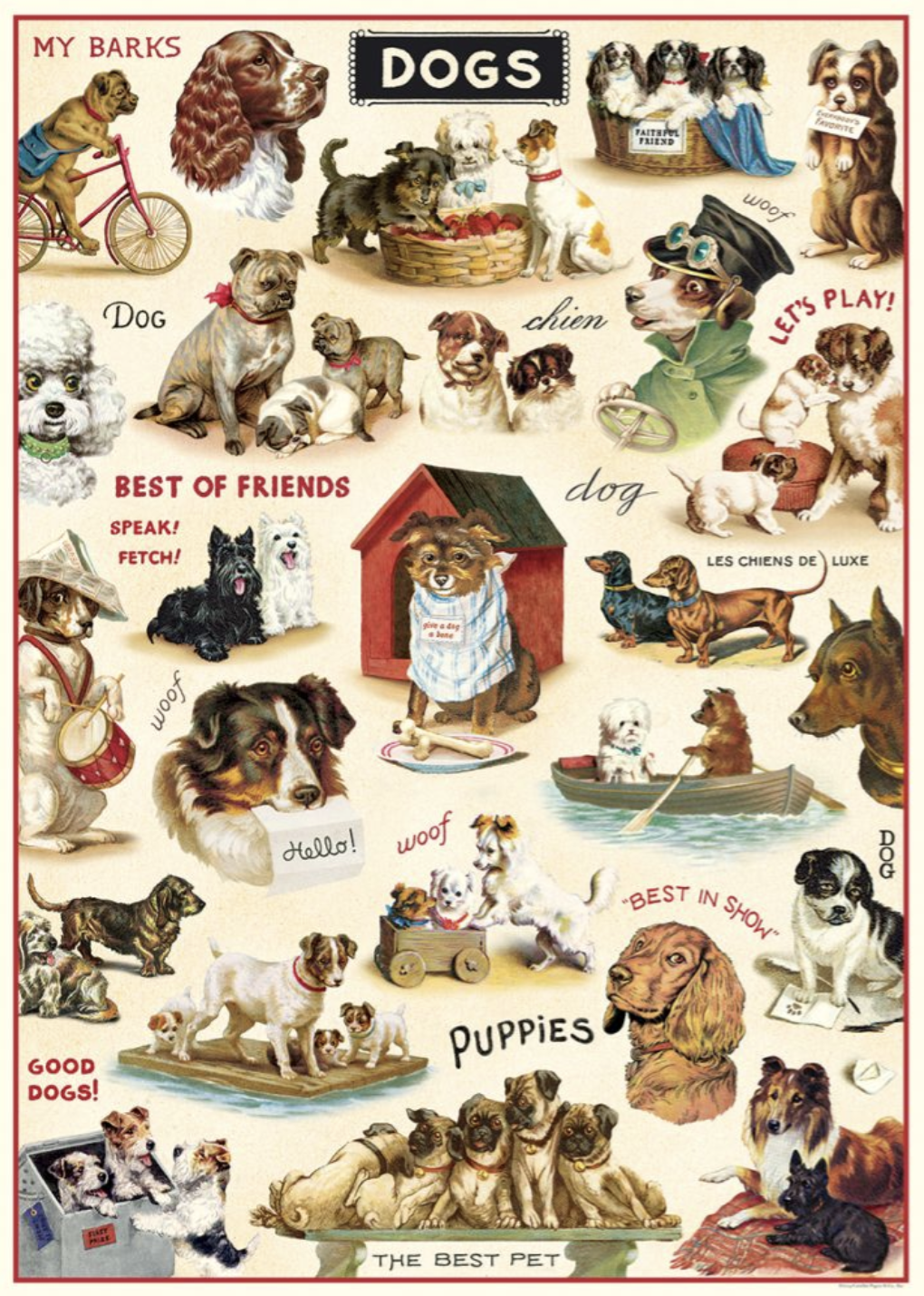 Vintage Dogs 2 Poster