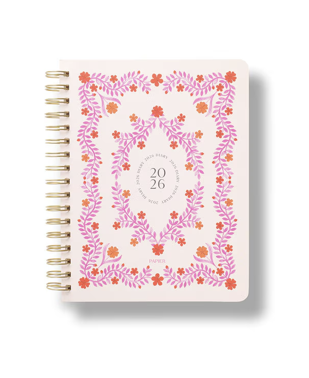 Papier 2026 Weekly Diary - Italian Summer Pink