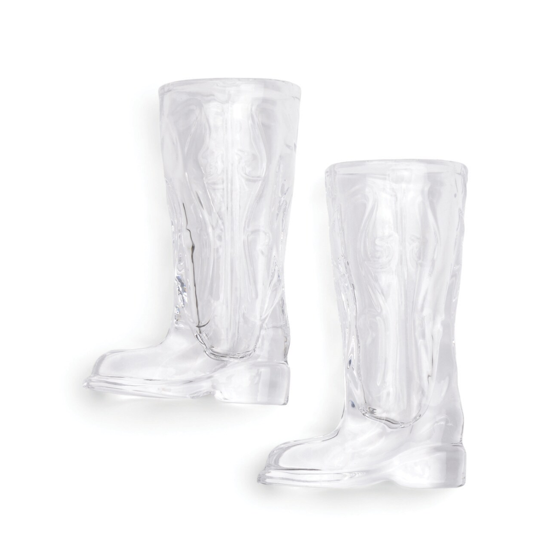 Cowboy Boot Shot Glasses - Set Of Two