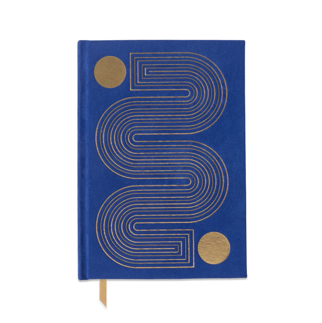 Hard Cover Suede Journal - Radiant Cobalt