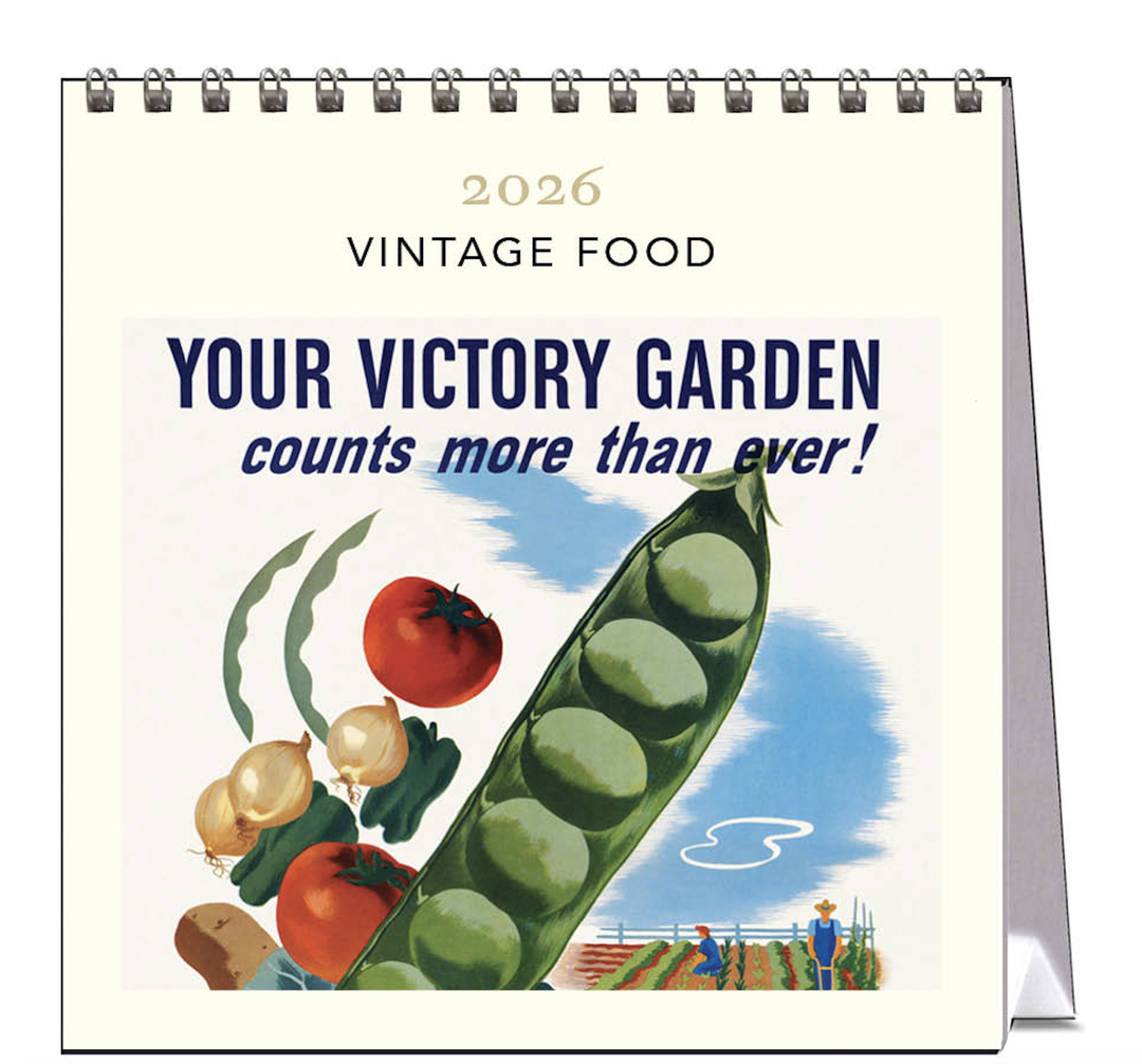 Hello Sunday 2026 Desk Calendar - Vintage Food