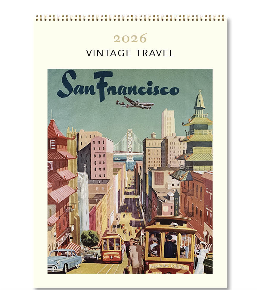 Hello Sunday 2026 Medium Calendar - Vintage Travel