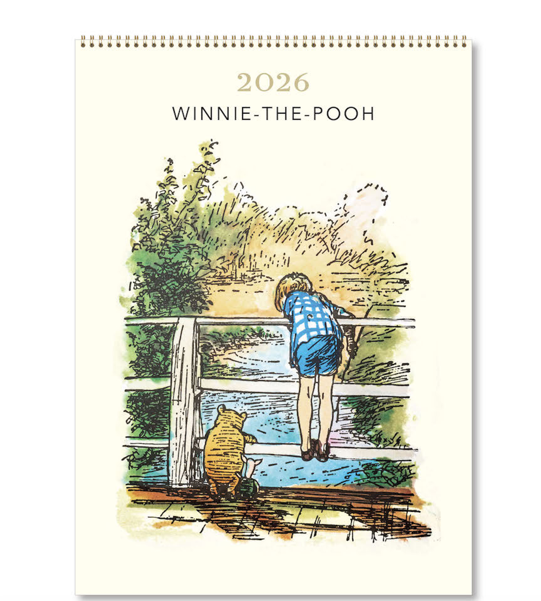 Hello Sunday 2026 Medium Calendar - Winnie the Pooh