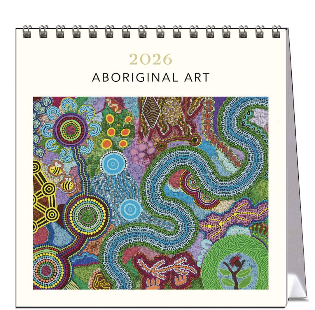Hello Sunday 2026 Desk Calendar - Aboriginal Art
