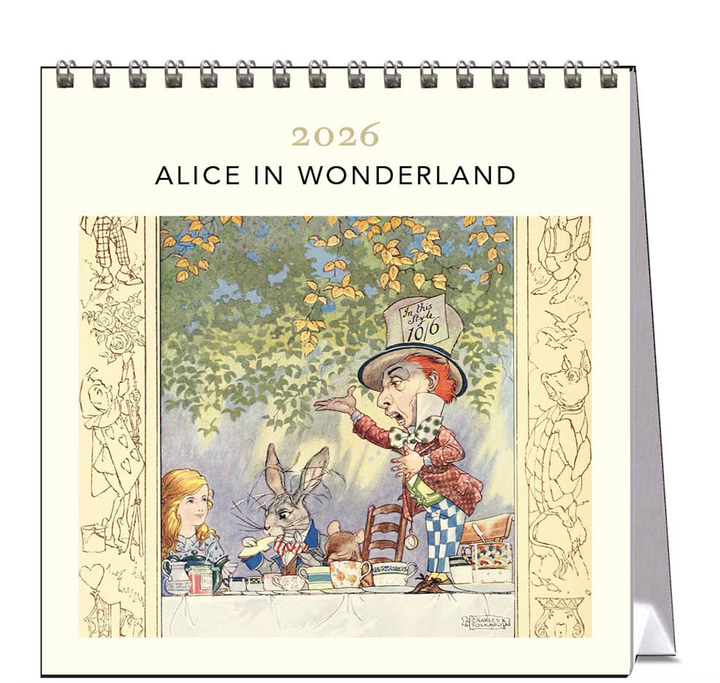 Hello Sunday 2026 Desk Calendar - Alice in Wonderland