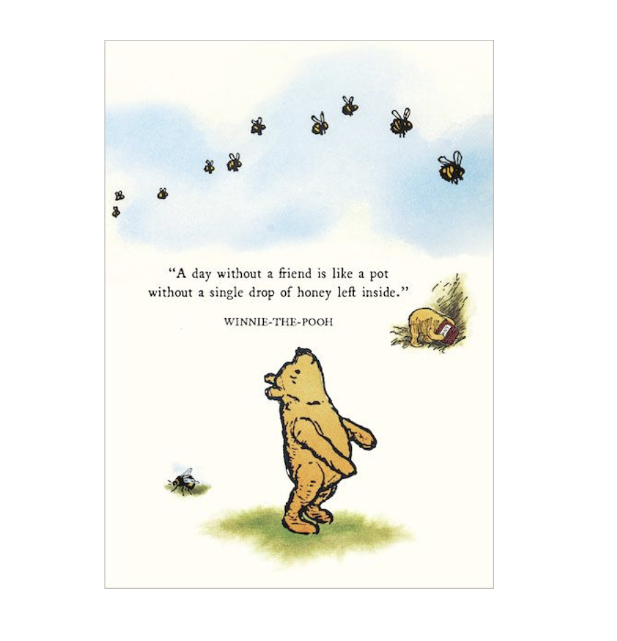 Winnie The Pooh Card - Day Without A Friend