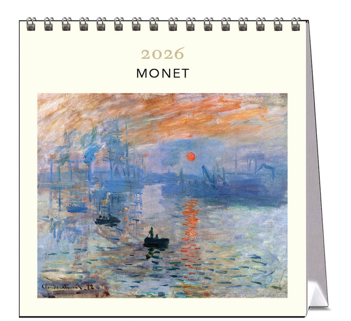 Hello Sunday 2026 Desk Calendar - Monet