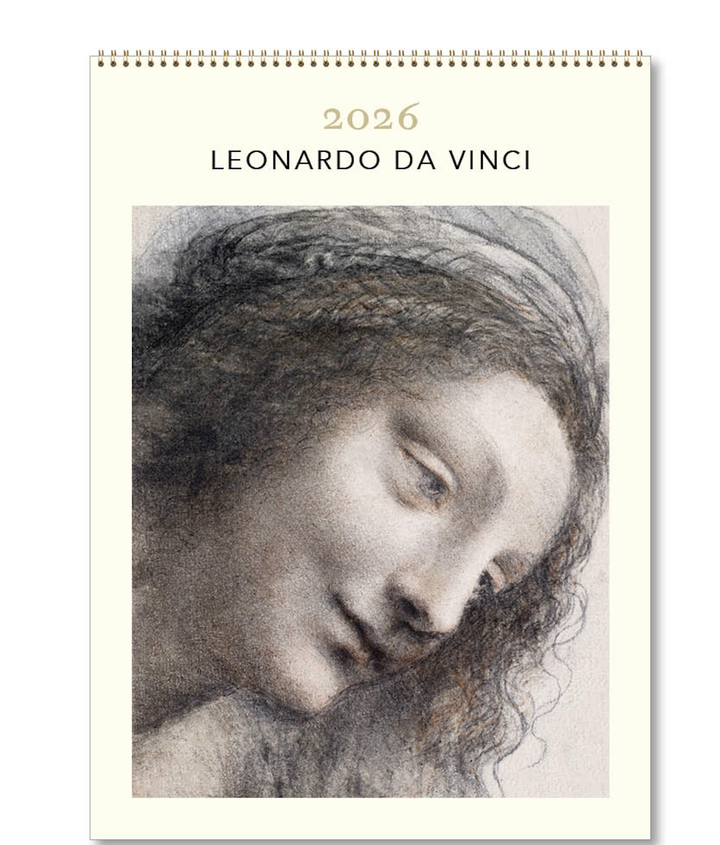Hello Sunday 2026 Medium Calendar - Leonardo da Vinci