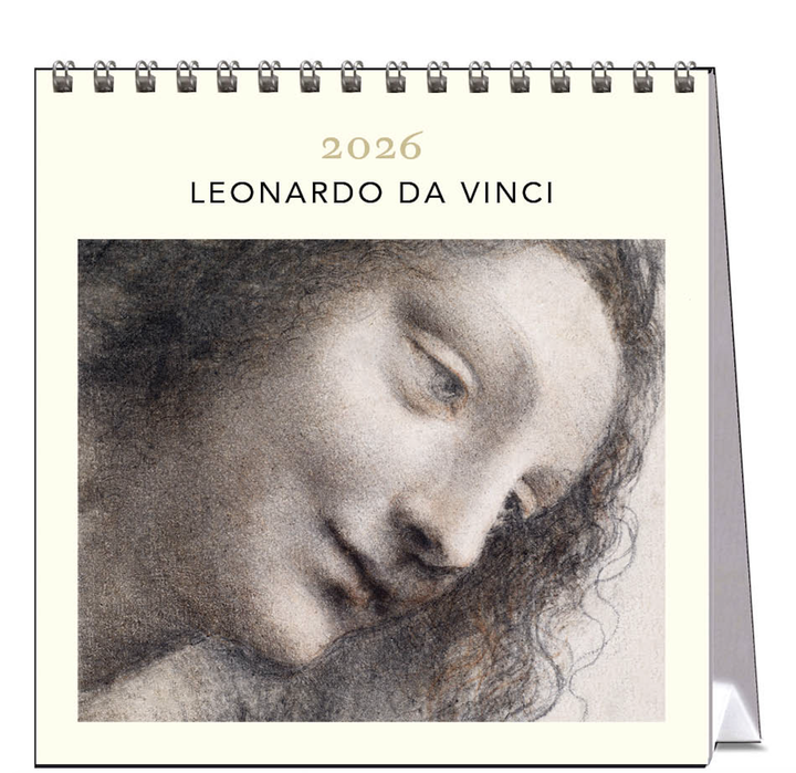 Hello Sunday 2026 Desk Calendar - Leonardo da Vinci