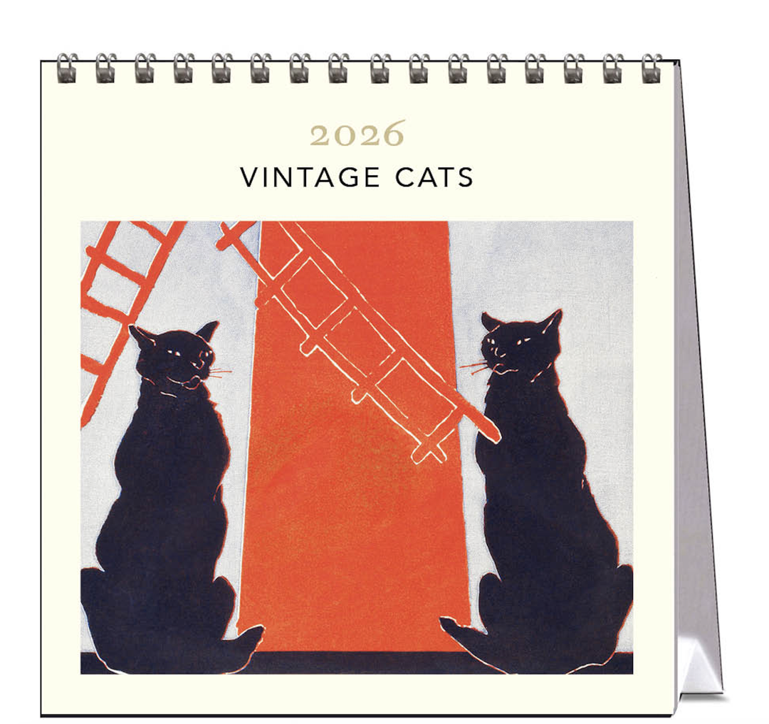 Hello Sunday 2026 Desk Calendar - Vintage Cats