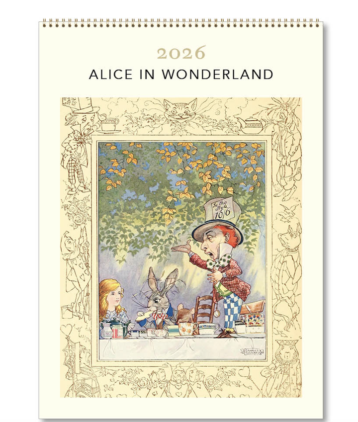 Hello Sunday 2026 Medium Calendar - Alice in Wonderland