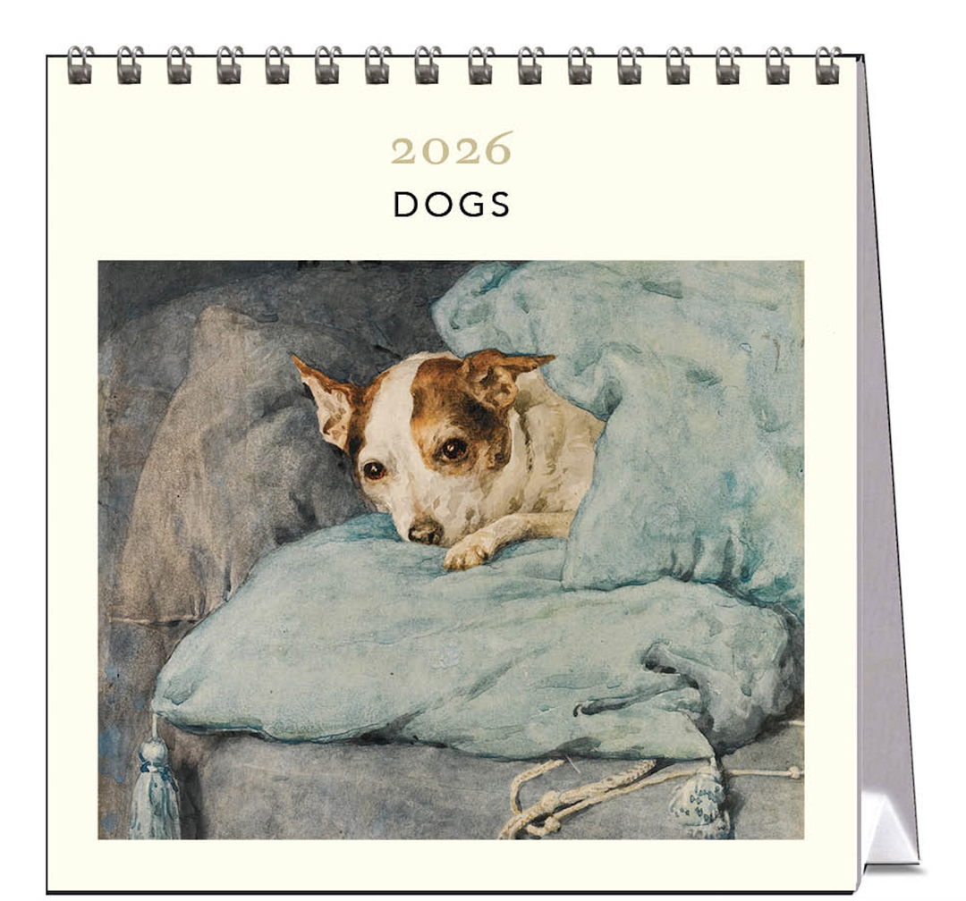 Hello Sunday 2026 Desk Calendar - Dogs