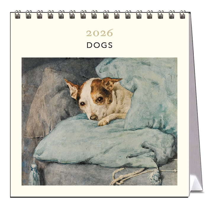 Hello Sunday 2026 Desk Calendar - Dogs