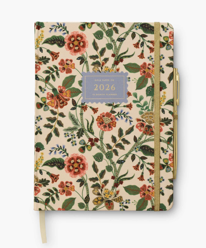 Rifle Paper Co - 2026 Weekly Hardcover Planner with Pen - Gracie