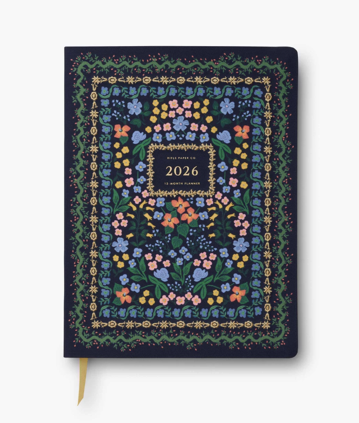 Rifle Paper Co - 2026 Weekly Embroidered Bookbound Planner - Wildwood