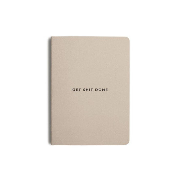 MiGoals A6 Get Shit Done l Notebook, Soft Cover - Sand