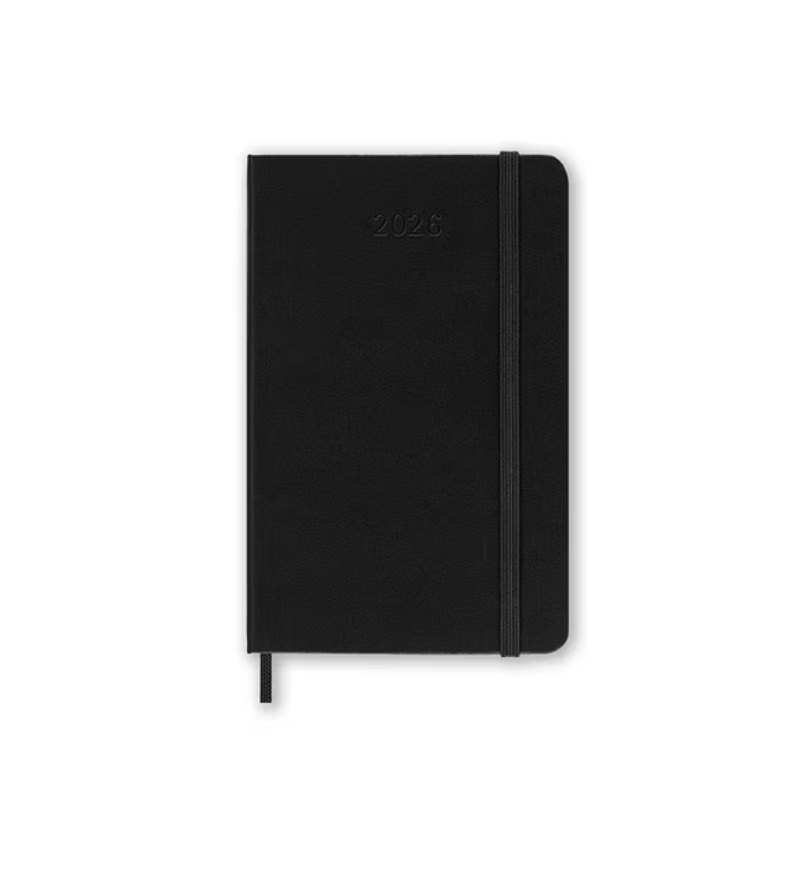 Moleskine 2026 Weekly, Pocket, Horizontal, Hard Cover Diary - Black