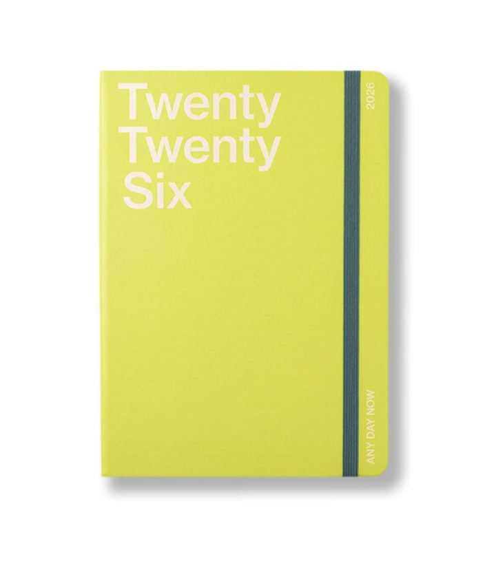 Any Day Now 2026 A5, Daily Freestyler Diary , Dot Grid - Green Glow