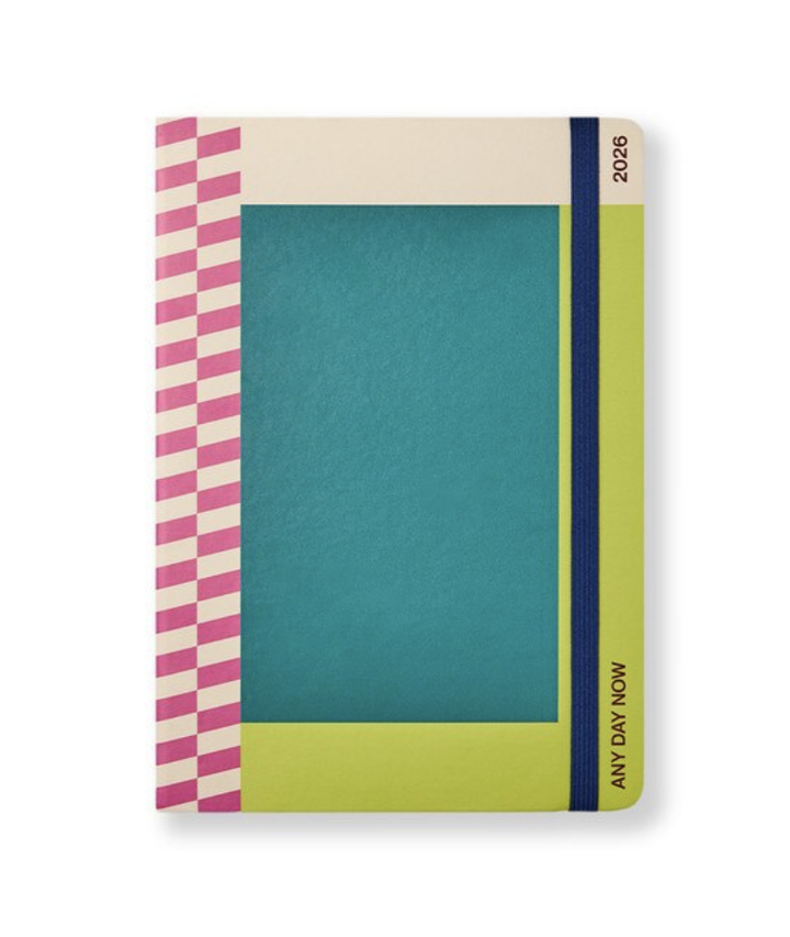 Any Day Now 2026 A5, Daily Freestyler Diary , Dot Grid - Teal & Green Glow