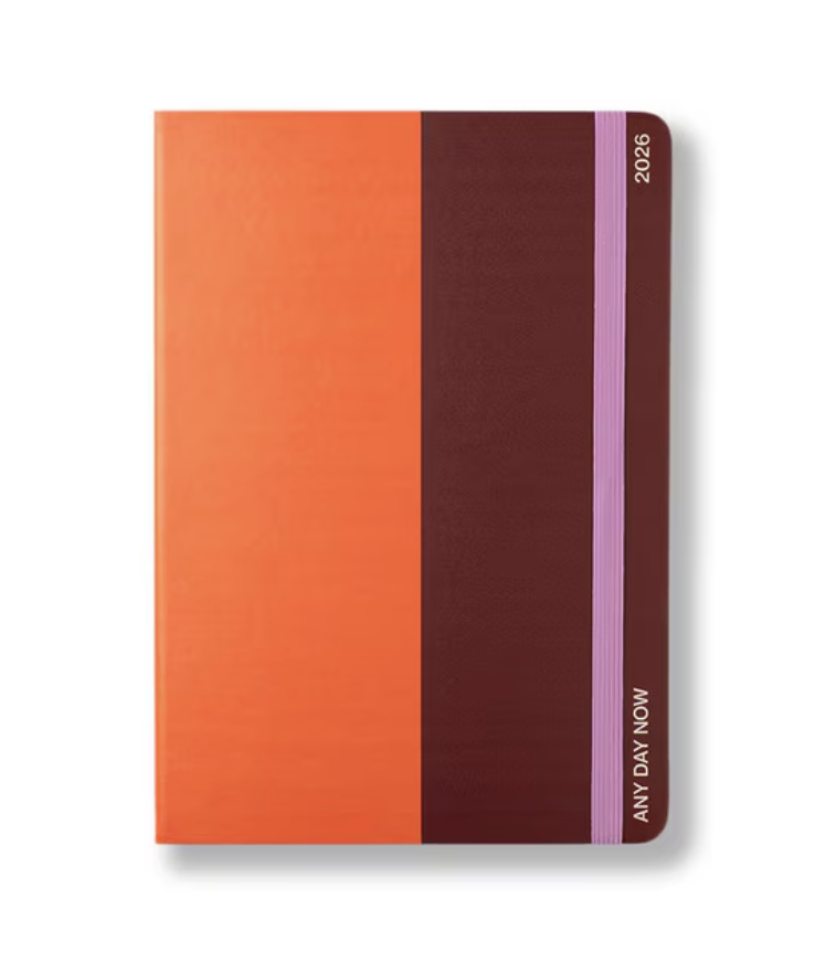 Any Day Now 2026 A5, Weekly Scheduler Diary - Tangerine & Plum