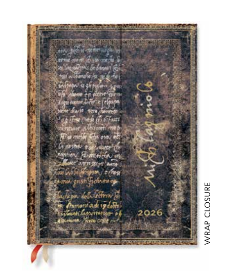 2026 Michelangelo, Ultra, Verso, Hardcover Weekly Diary