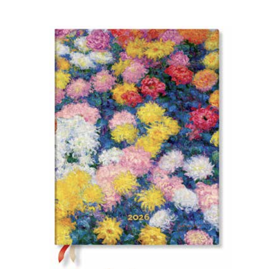 2026 Monet's Chrysanthemums, Ultra, Day-at-a-Time, Flexi Diary