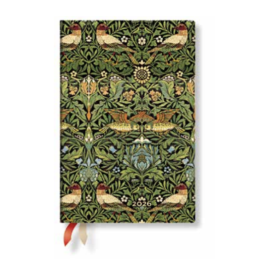 2026 Morris Birds, Mini, Horizontal, Flexi Weekly Diary