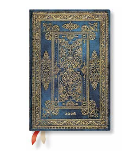 2026 Blue Luxe, Mini, Horizontal, Hardcover Weekly Diary