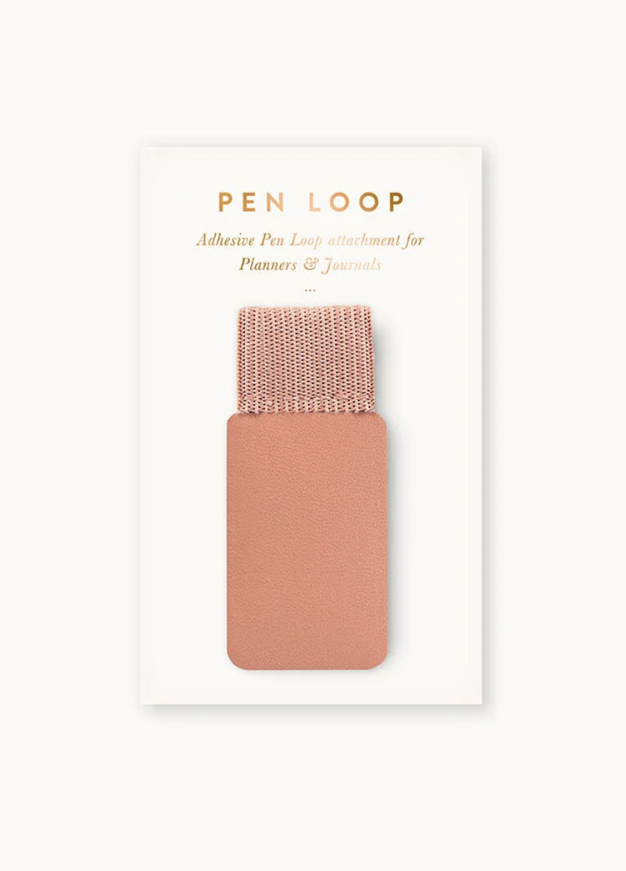 Bespoke Adhesive Rectangle Pen Loop - Tea Rose Pink
