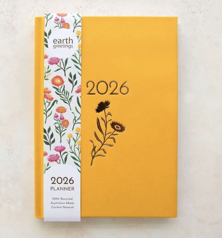 Earth Greetings 2026 Diary - Wattle