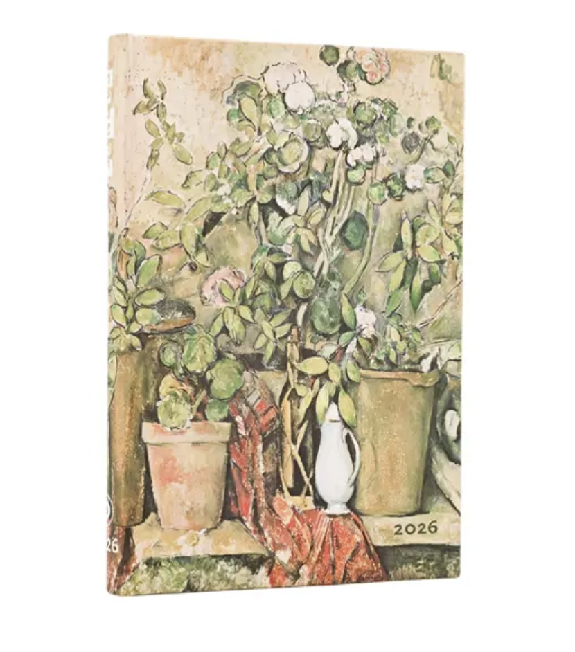 2026 Cezanne's Terracotta Pots and Flowers, Mini, Verso, Hardcover Weekly Planner