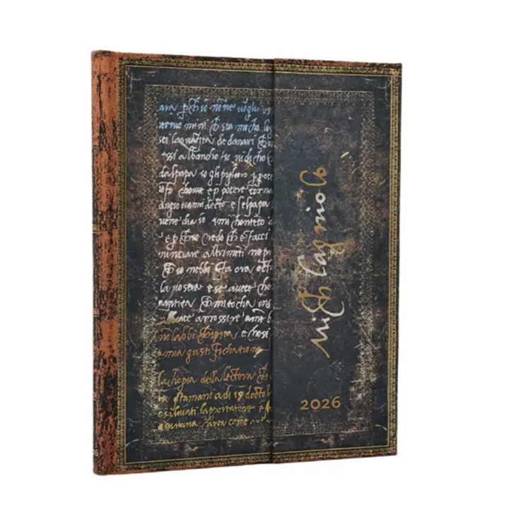 2026 Michelangelo, Ultra, Horizontal, Hardcover Weekly Diary